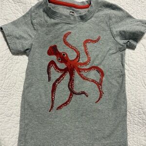 Gray Octopus Kids T-Shirt